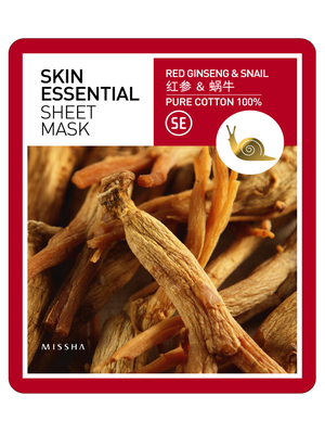 MISSHA_Skin_Essential_Sheet_Mask_Red_Ginseng_Snail