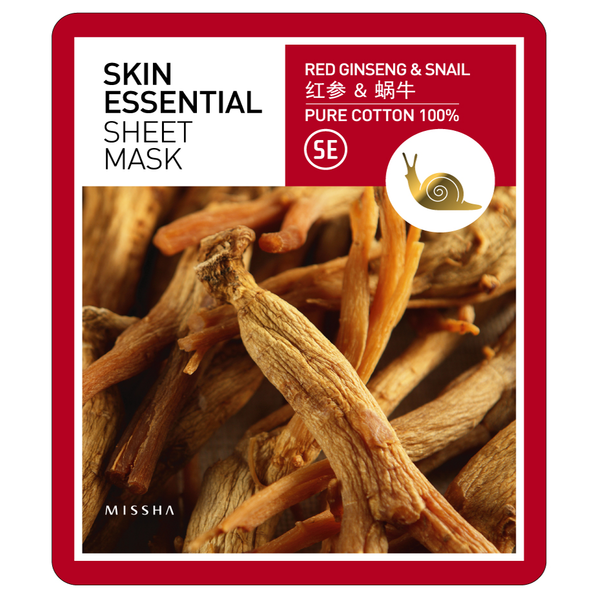 MISSHA_Skin_Essential_Sheet_Mask_Red_Ginseng_Snail