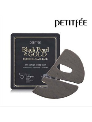 PETITFEE - Black Pearl & Gold Hydrogel Mask Pack Gesichtsmaske 1